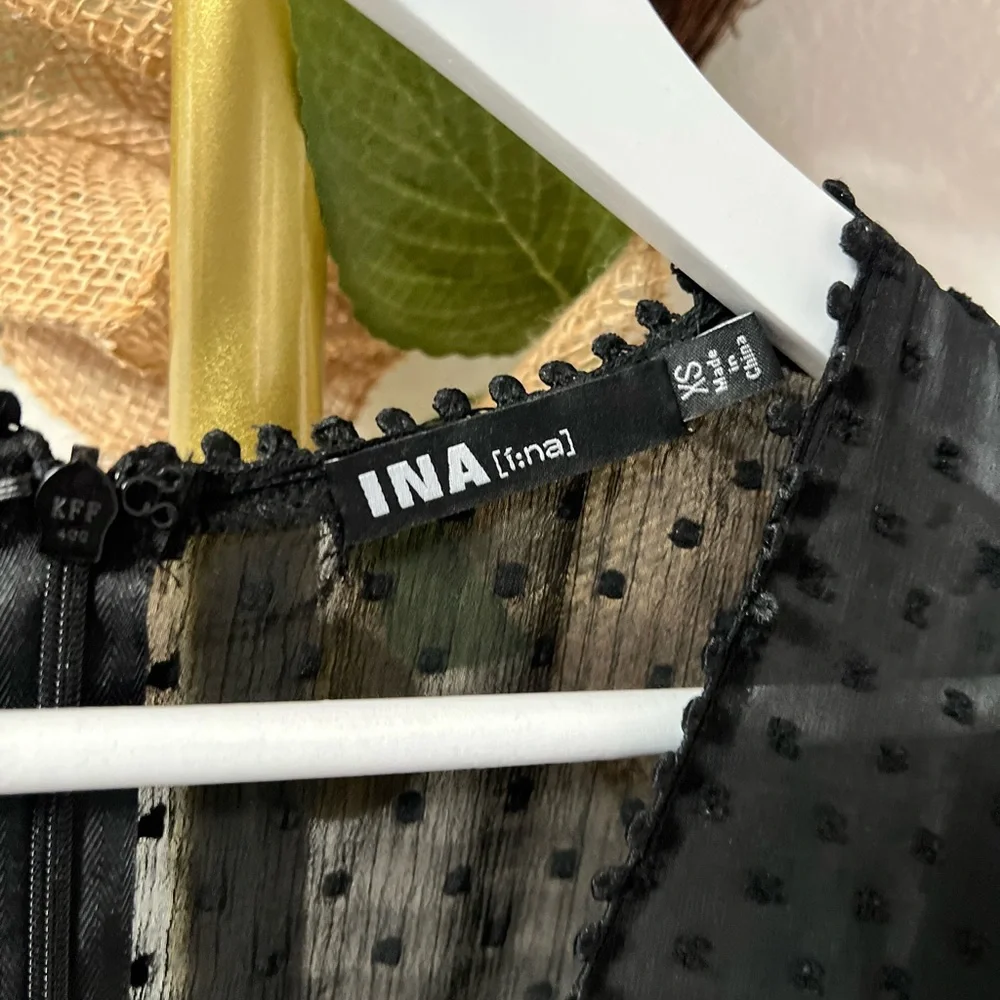 Ina black net dress